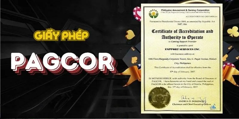 OK8386 được PAGCOR cấp phép